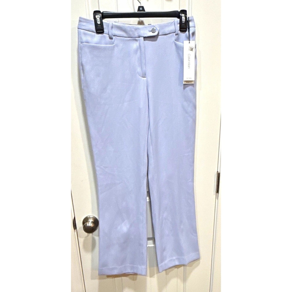 Calvin Klein Modern Fit Women's Suit Pants Herringbone Blue Petite 4P NWT